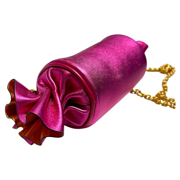 KATE SPADE GALA METALLIC LEATHER MINI SWEET TREATS CROSSBODY - Picture 4 of 6